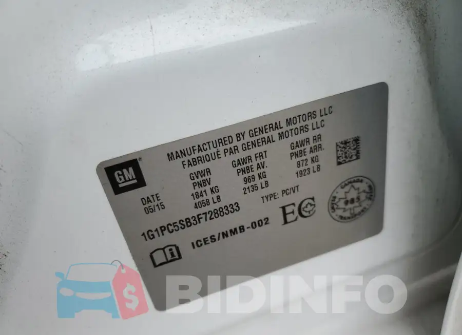 1G1PC5SB3F7288333 Photo# 12