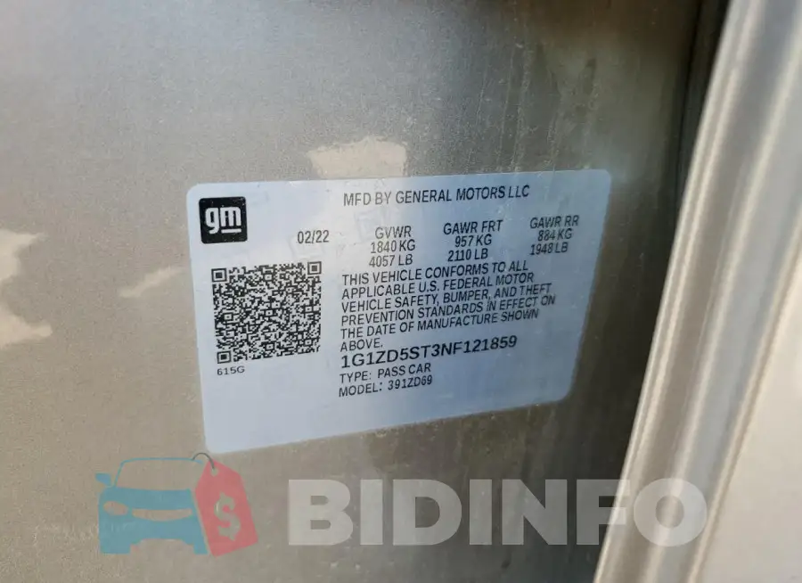 1G1ZD5ST3NF121859 Photo# 12