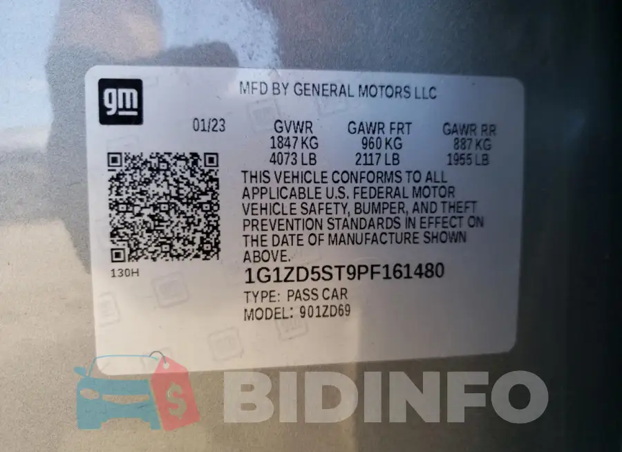 1G1ZD5ST9PF161480 Photo# 12
