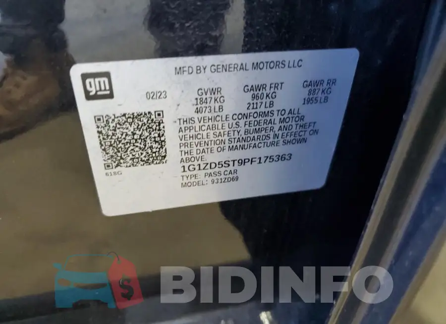 1G1ZD5ST9PF175363 Photo# 12
