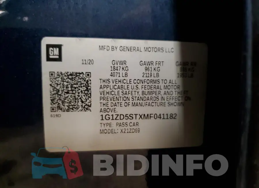 1G1ZD5STXMF041182 Photo# 12