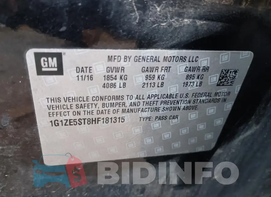 1G1ZE5ST8HF181315 Photo# 10