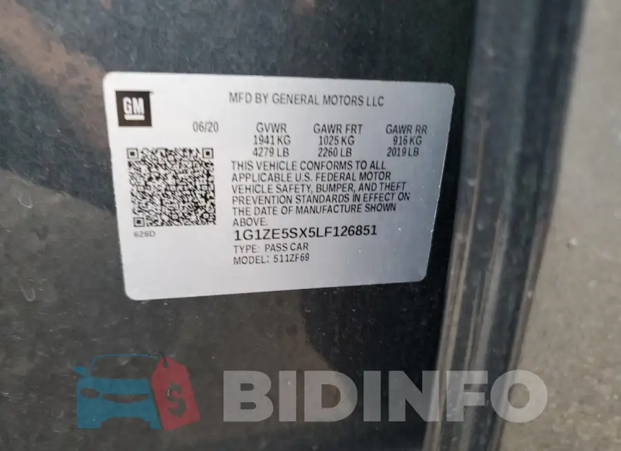 1G1ZE5SX5LF126851 Photo# 12