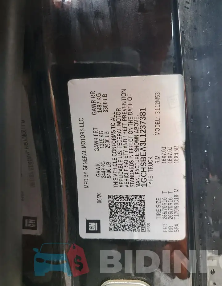 1GCHSBEA3L1237381 Photo# 13