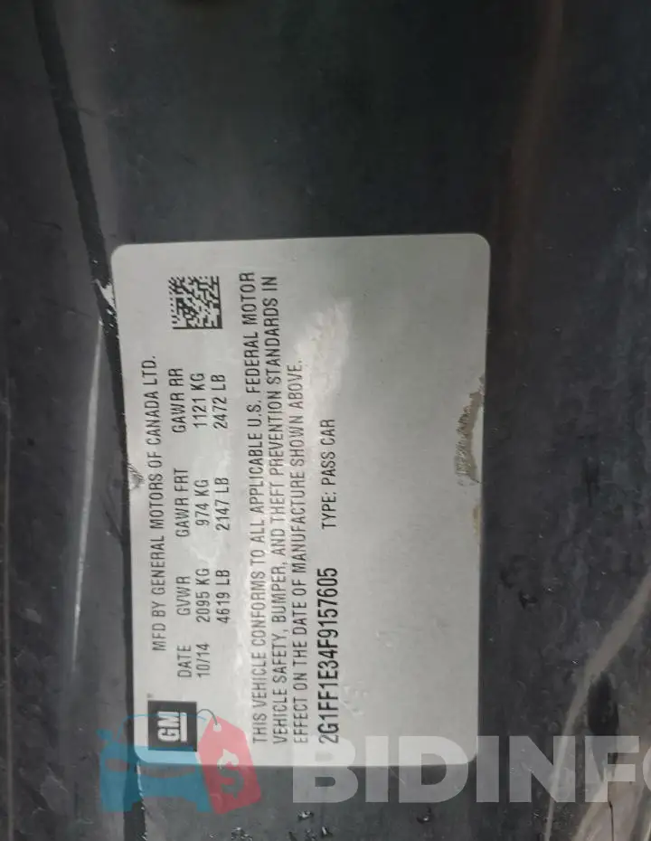2G1FF1E34F9157605 Photo# 12