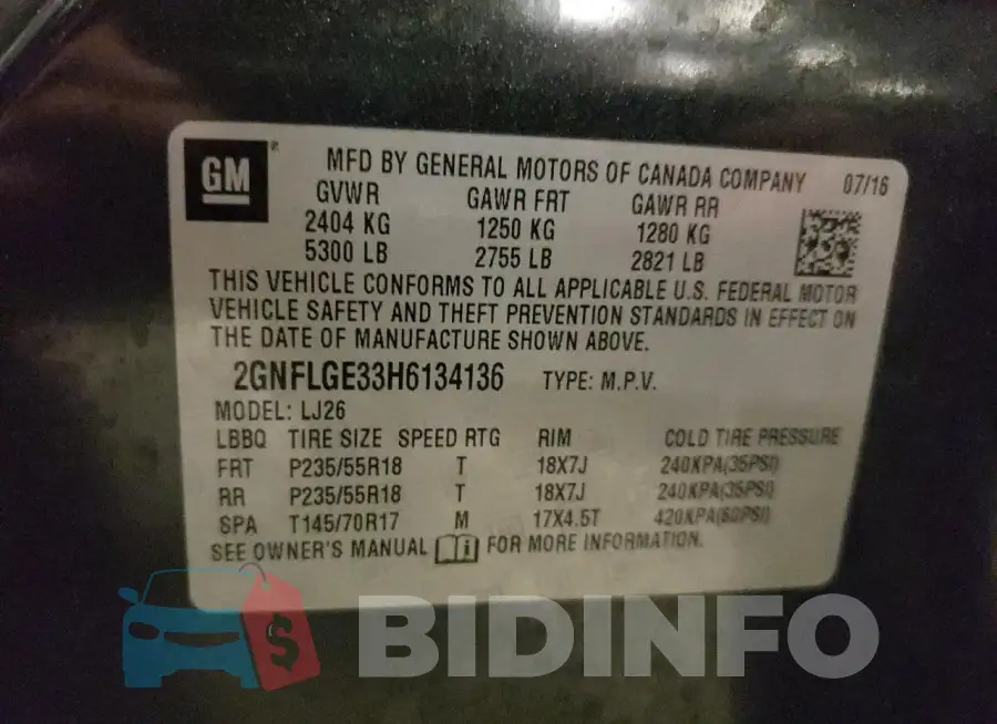 2GNFLGE33H6134136 Photo# 13