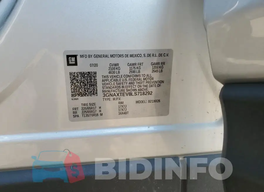3GNAXTEV8LS718292 Photo# 12