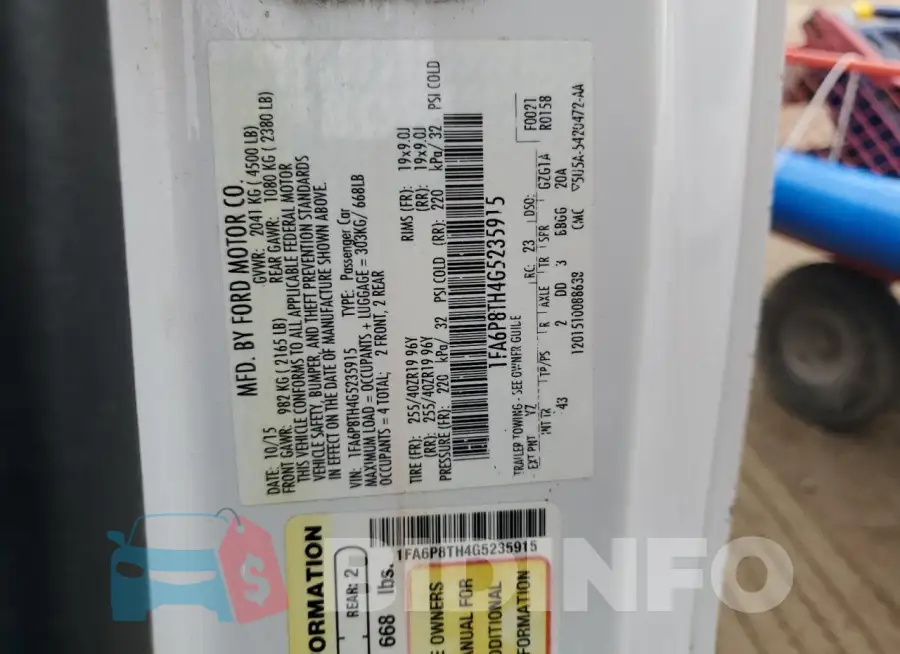 1FA6P8TH4G5235915 Photo# 12