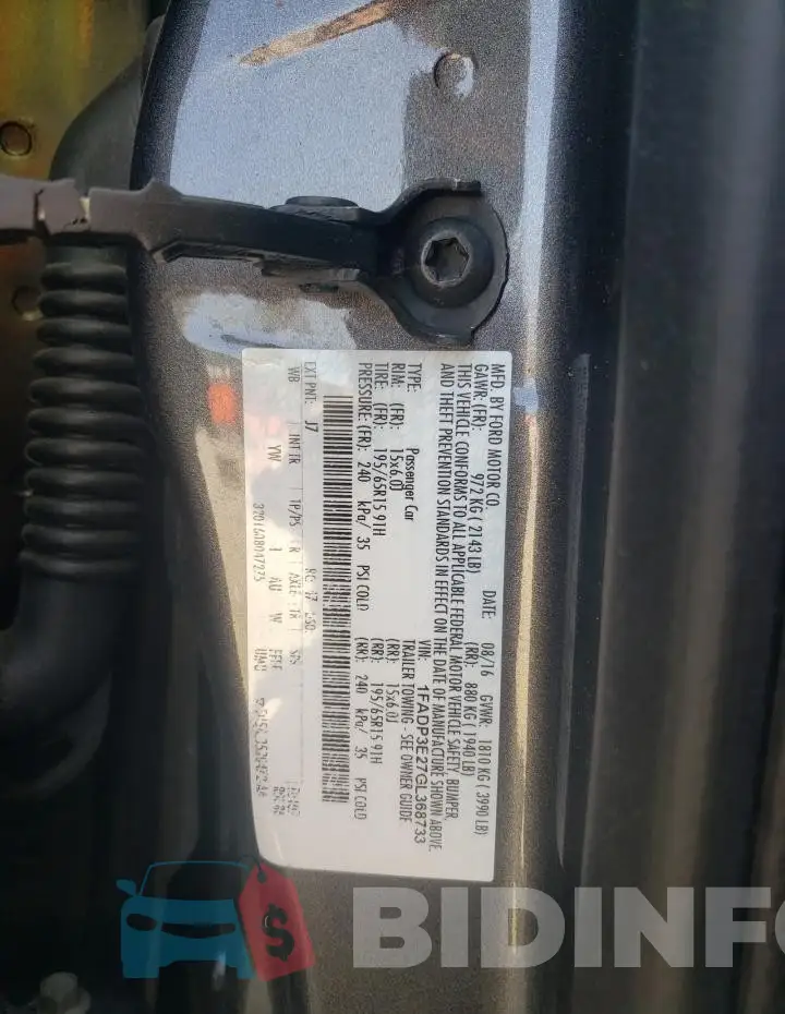 1FADP3E27GL368733 Photo# 12
