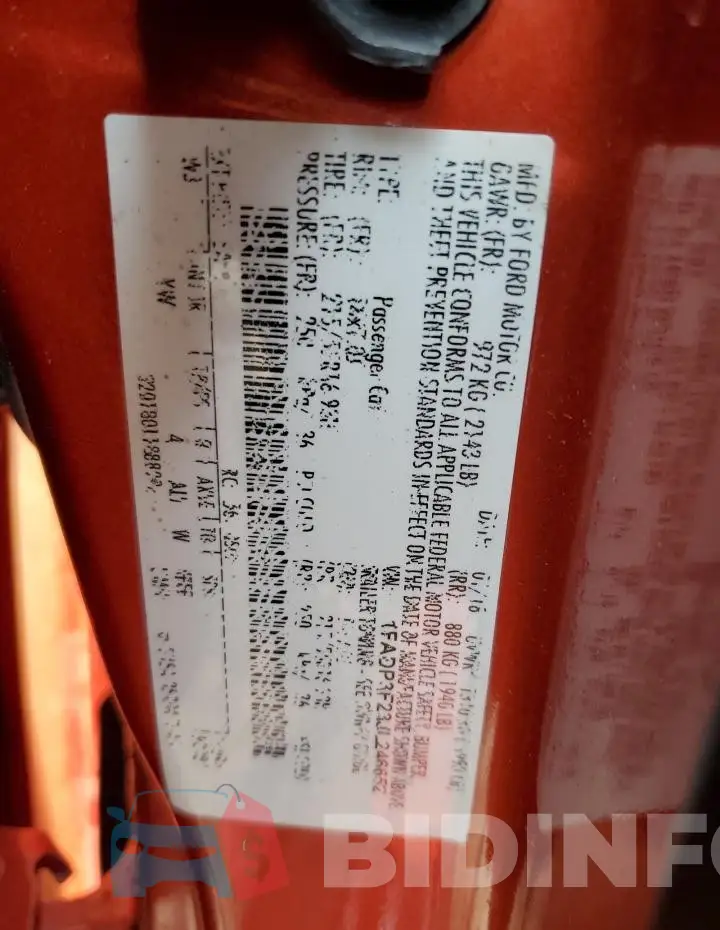 1FADP3F23JL246652 Photo# 12