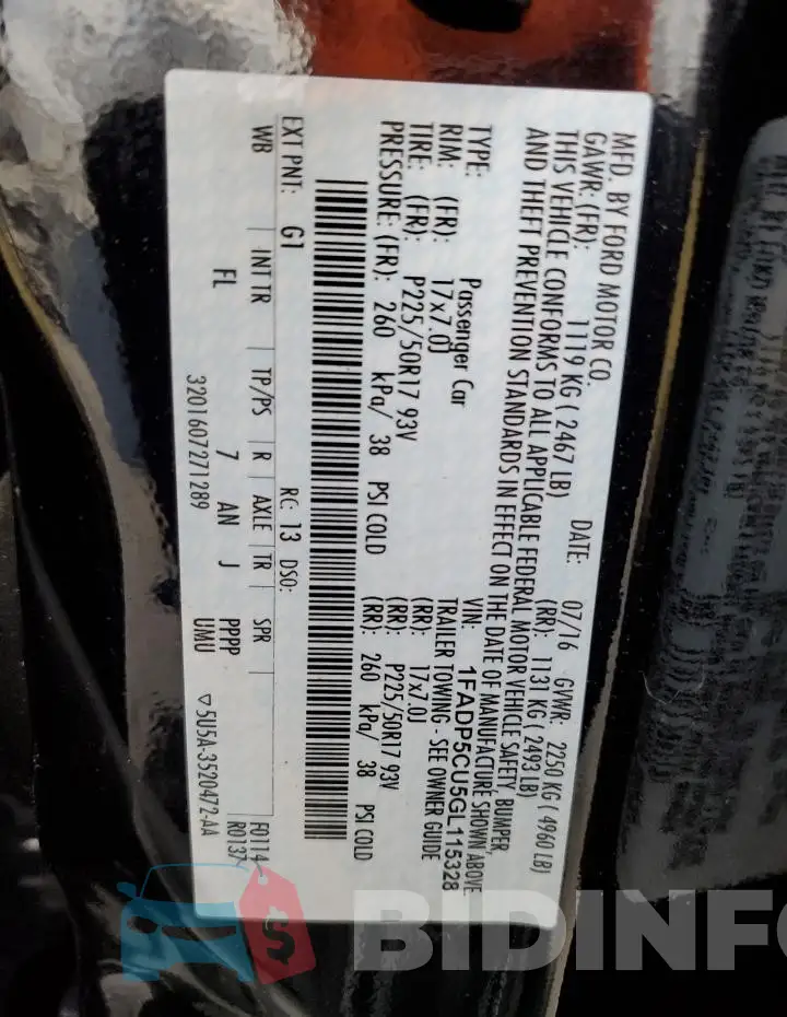 1FADP5CU5GL115328 Photo# 12