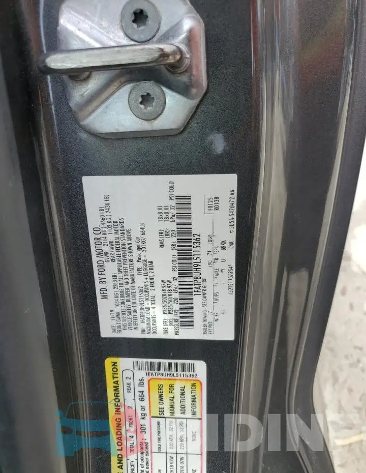 1FATP8UH9L5115362 Photo# 12