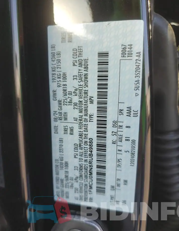1FMCU0MN8RUB49880 Photo# 14