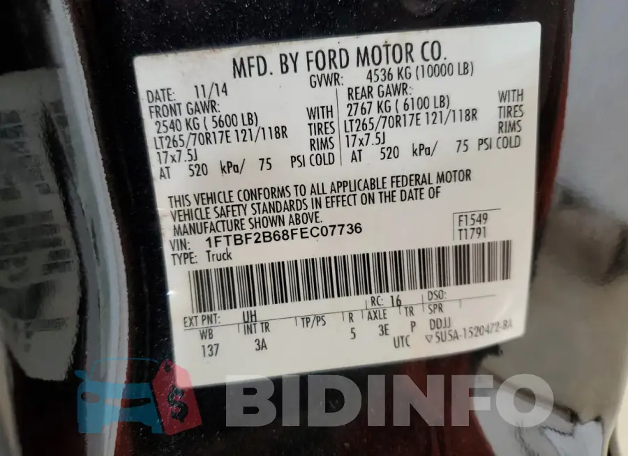 1FTBF2B68FEC07736 Photo# 13