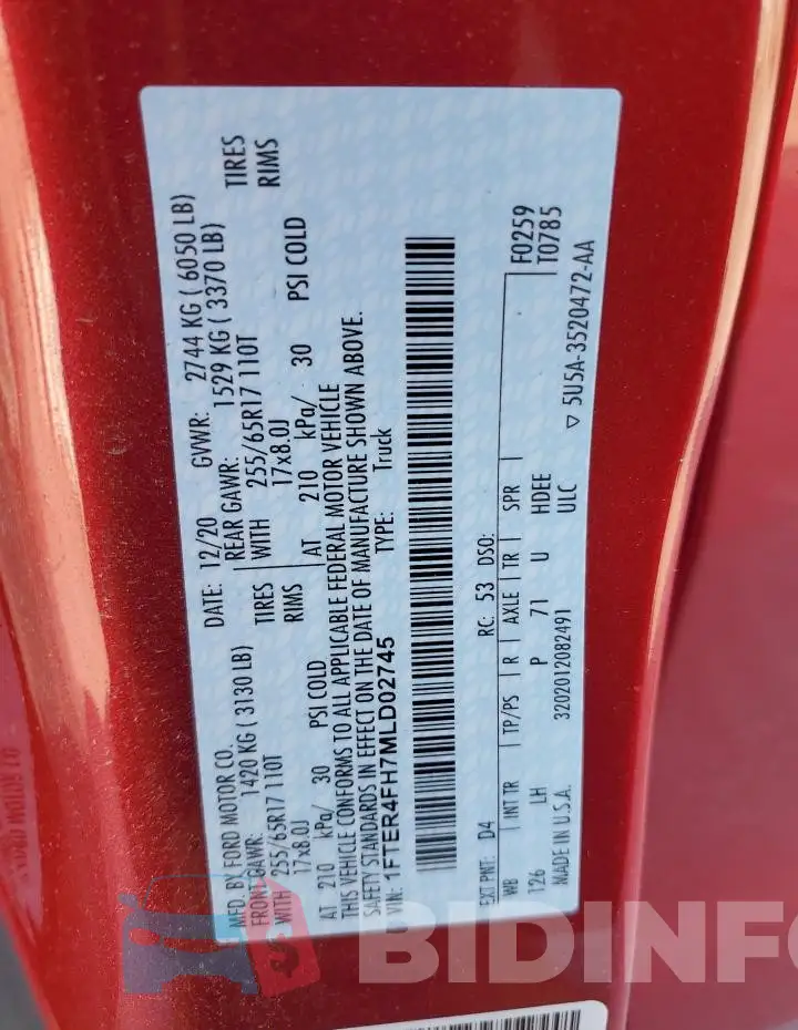 1FTER4FH7MLD02745 Photo# 12