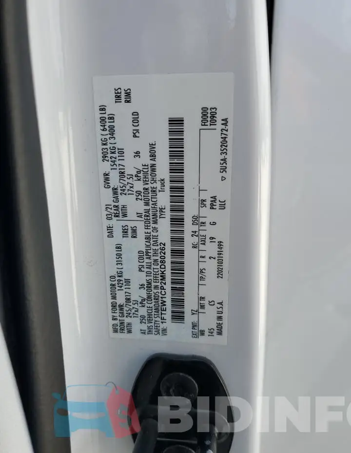 1FTEW1CP2MKD80262 Photo# 12