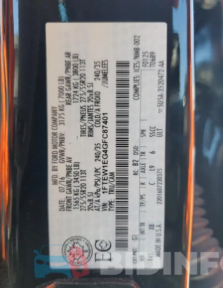 1FTEW1EG4GFC87401 Photo# 13