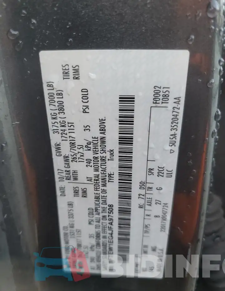 1FTEW1EG4JFA97508 Photo# 12