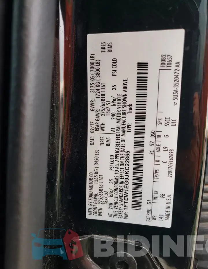 1FTEW1EG9JKC22865 Photo# 12