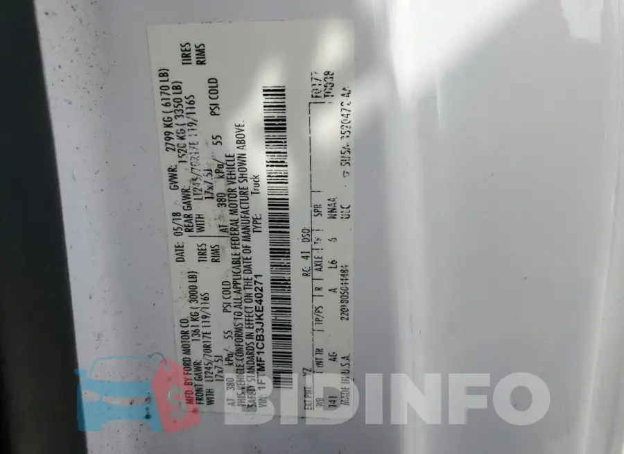 1FTMF1CB3JKE40271 Photo# 13