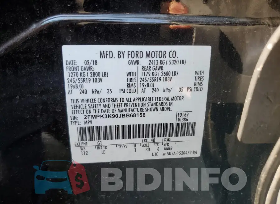 2FMPK3K90JBB68156 Photo# 14