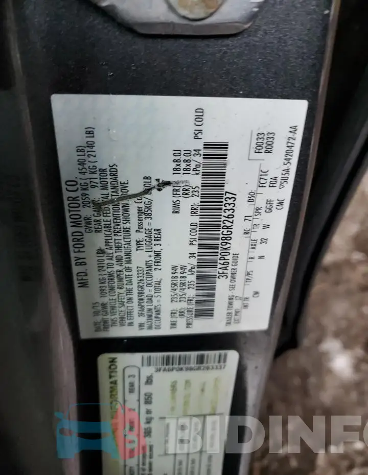 3FA6P0K98GR263337 Photo# 12