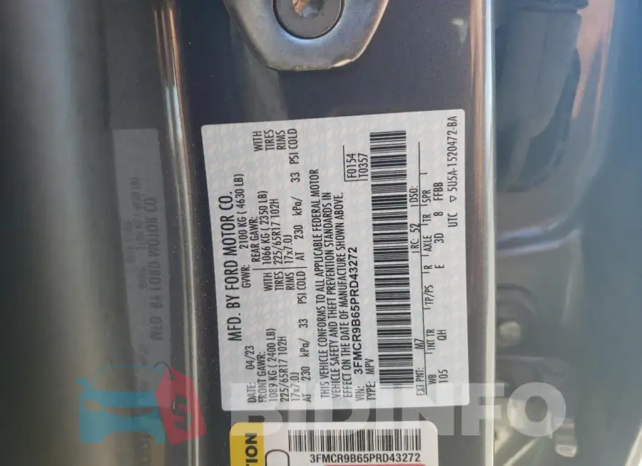 3FMCR9B65PRD43272 Photo# 14
