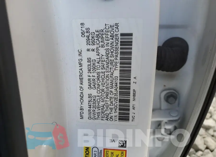 1HGCV2E35JA044103 Photo# 12