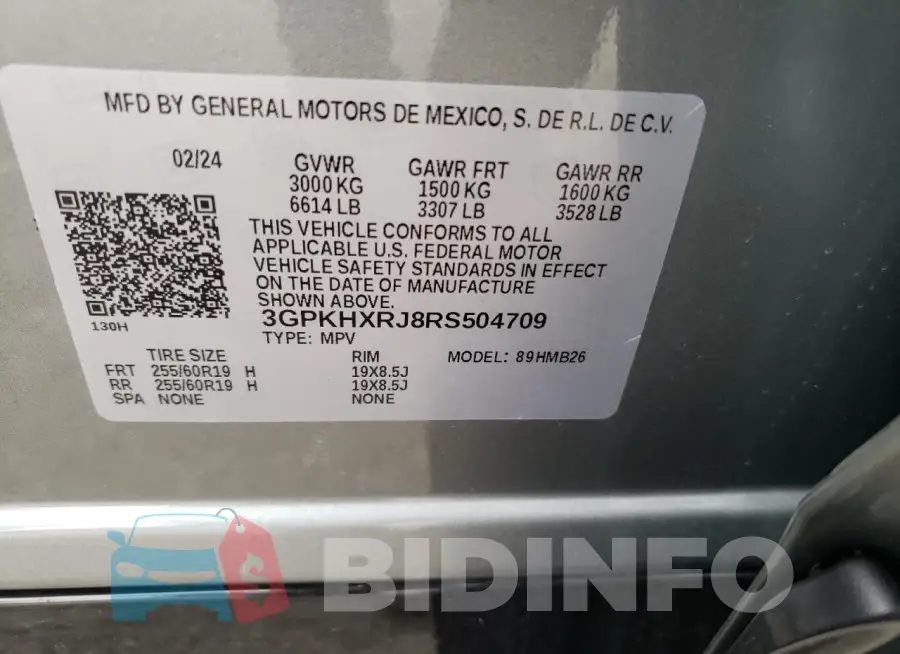 3GPKHXRJ8RS504709 Photo# 14