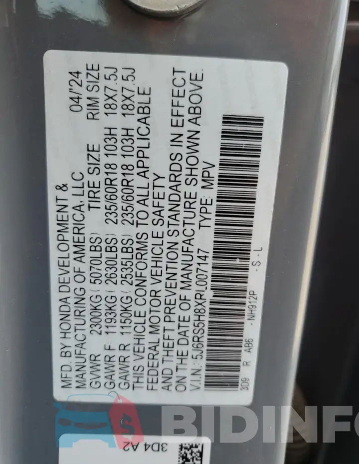 5J6RS5H8XRL007147 Photo# 14