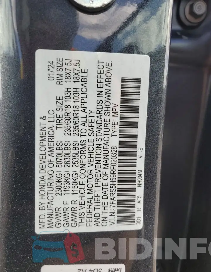 7FARS5H59RE020328 Photo# 13