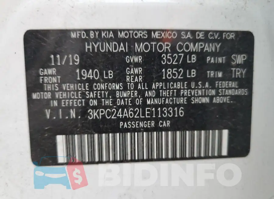 3KPC24A62LE113316 Photo# 12