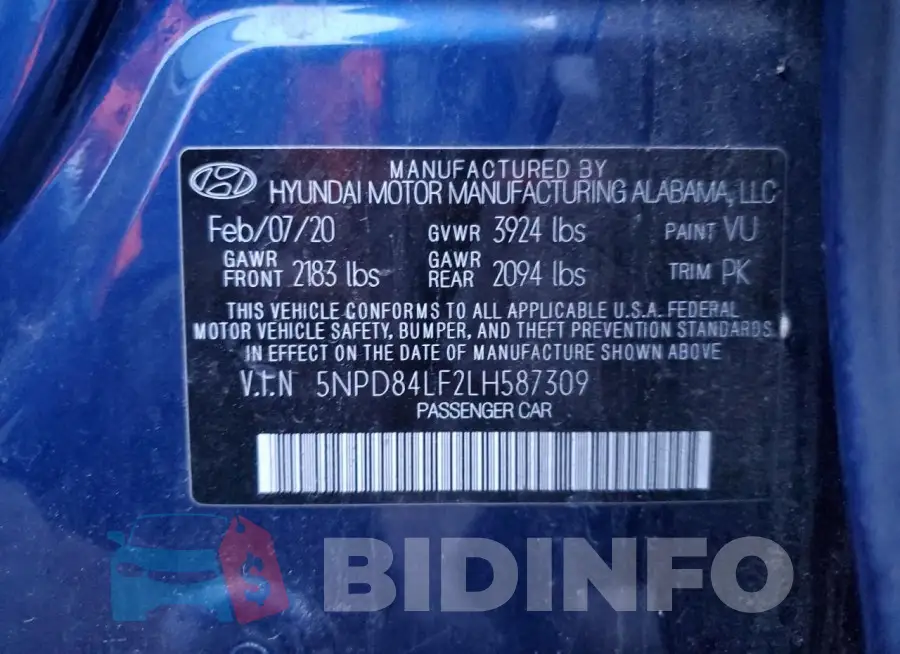 5NPD84LF2LH587309 Photo# 12