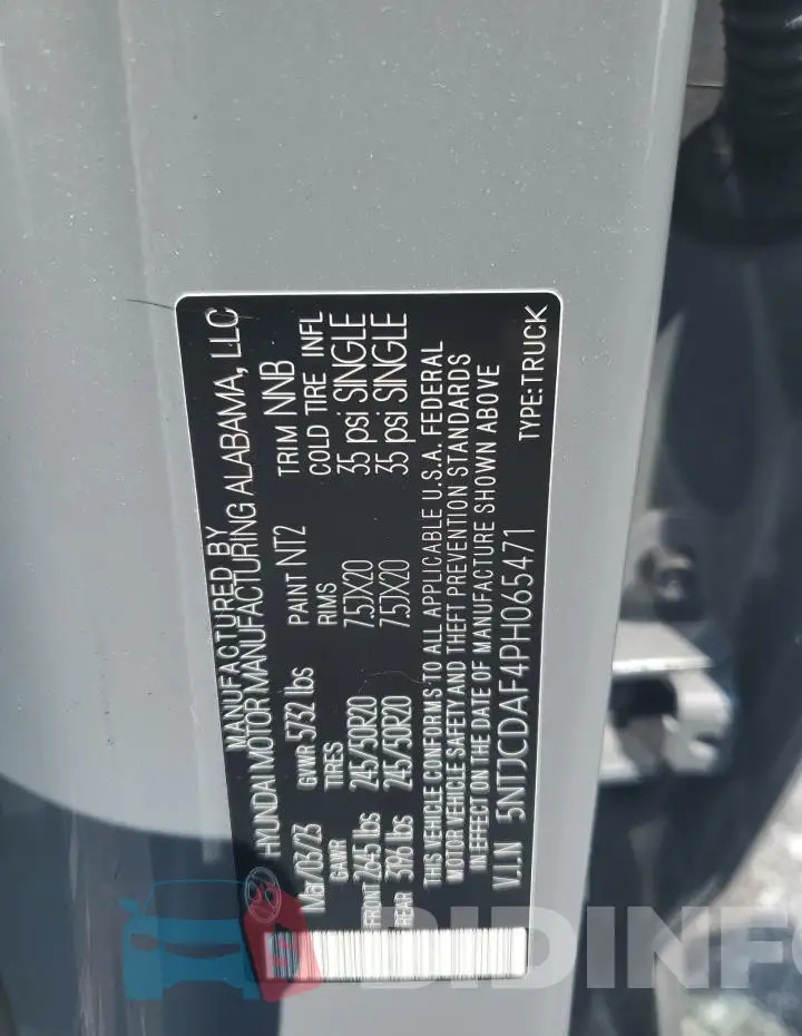 5NTJCDAF4PH065471 Photo# 12