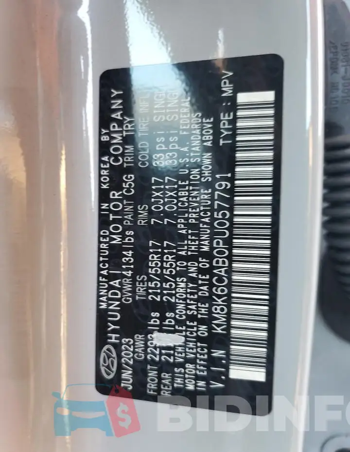 KM8K6CAB0PU057791 Photo# 13