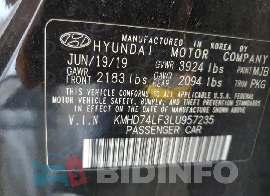 KMHD74LF3LU957235 Photo# 13