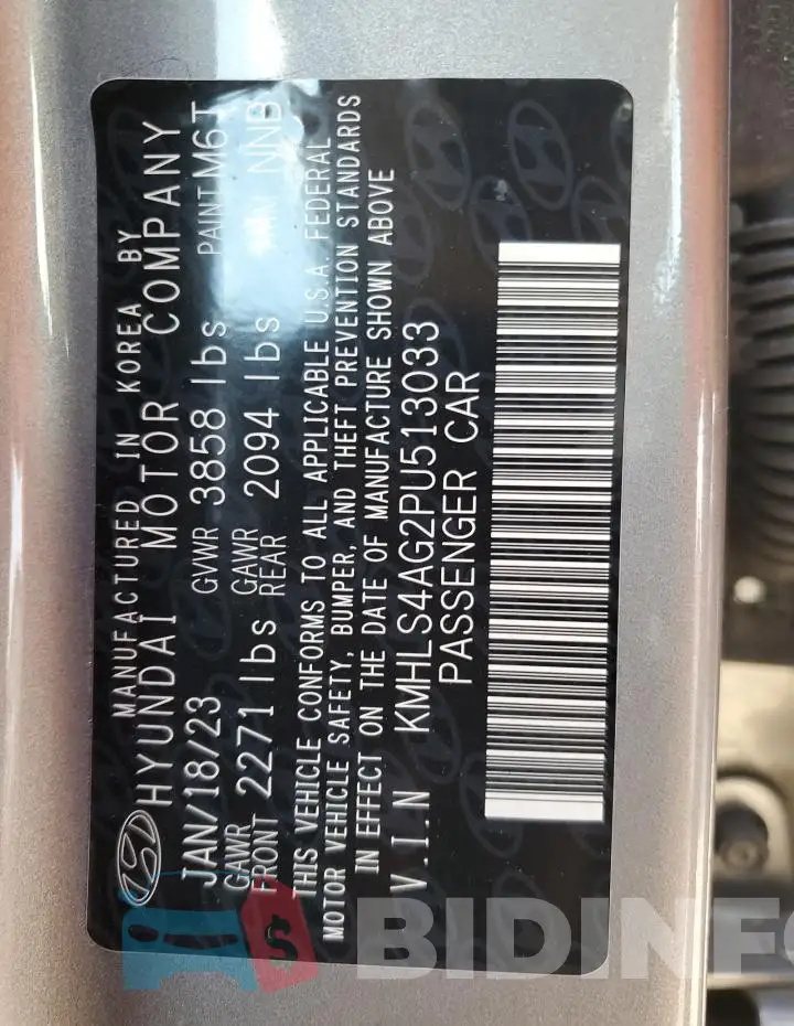 KMHLS4AG2PU513033 Photo# 13