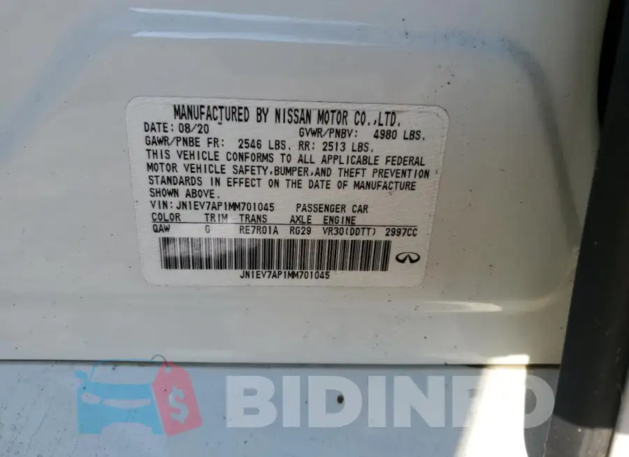 JN1EV7AP1MM701045 Photo# 12