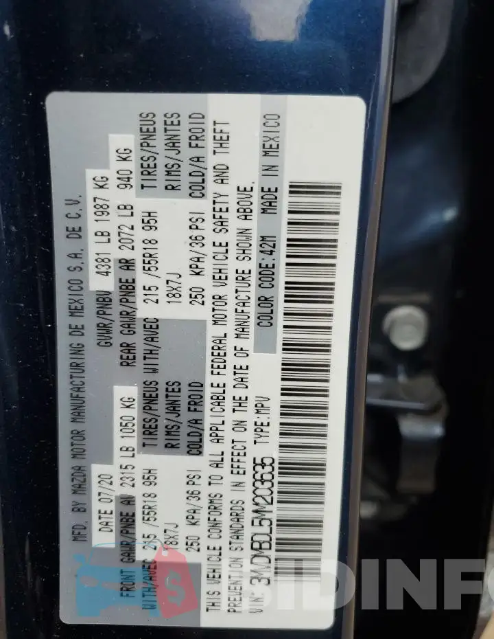 3MVDMBDL5MM203635 Photo# 14