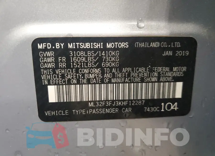 ML32F3FJ3KHF12287 Photo# 13