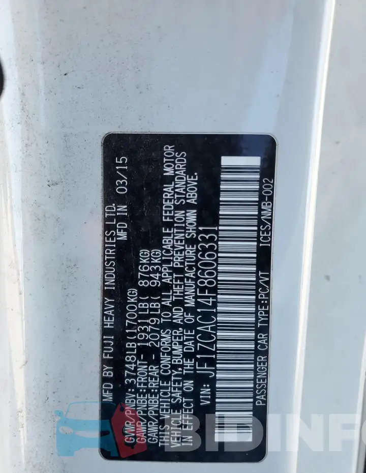 JF1ZCAC14F8606331 Photo# 13