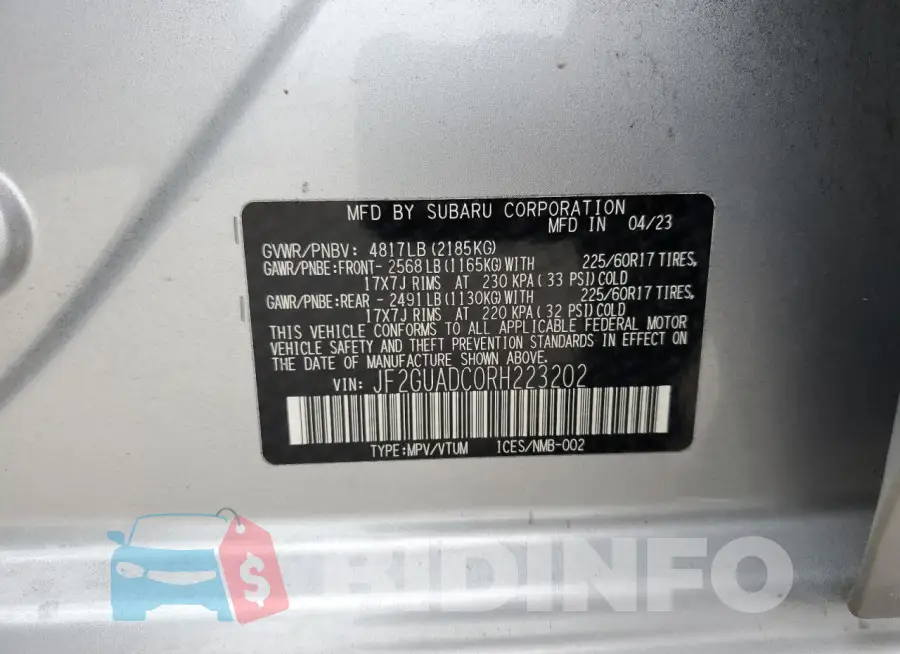 JF2GUADC0RH223202 Photo# 14