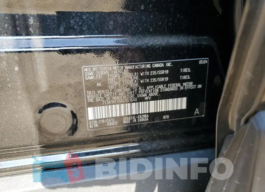 2T3A1RFV5RC451640 Photo# 13