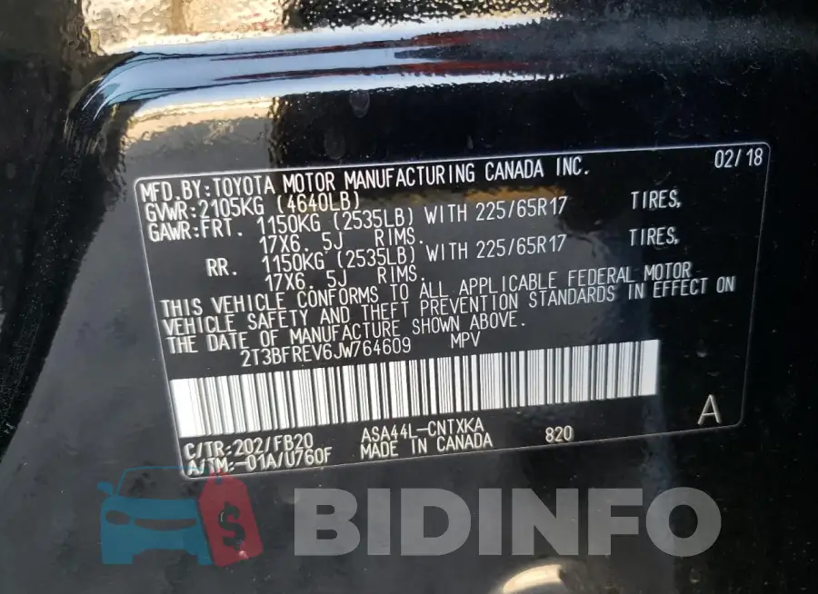 2T3BFREV6JW764609 Photo# 13