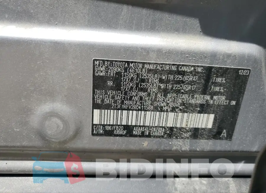 2T3F1RFV2RC411568 Photo# 13