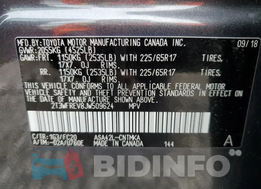 2T3WFREV8JW509624 Photo# 13