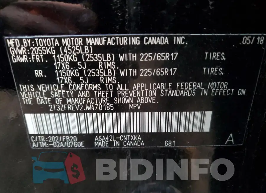 2T3ZFREV2JW470185 Photo# 13