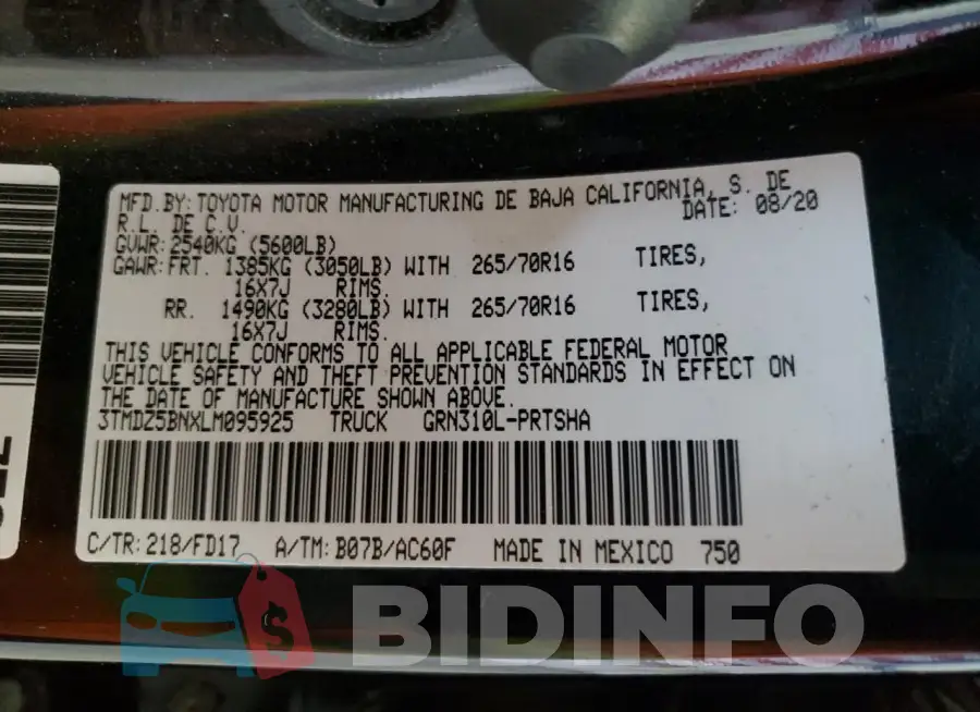 3TMDZ5BNXLM095925 Photo# 13