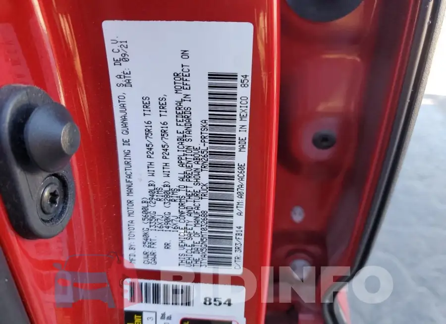 3TYAX5GN5MT032688 Photo# 13