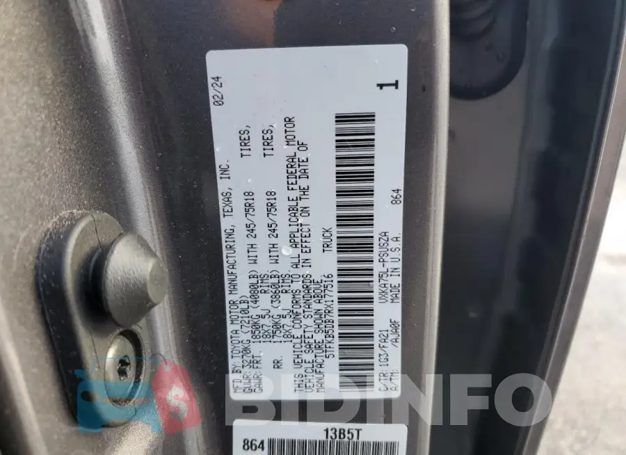 5TFKB5DB7RX177516 Photo# 12
